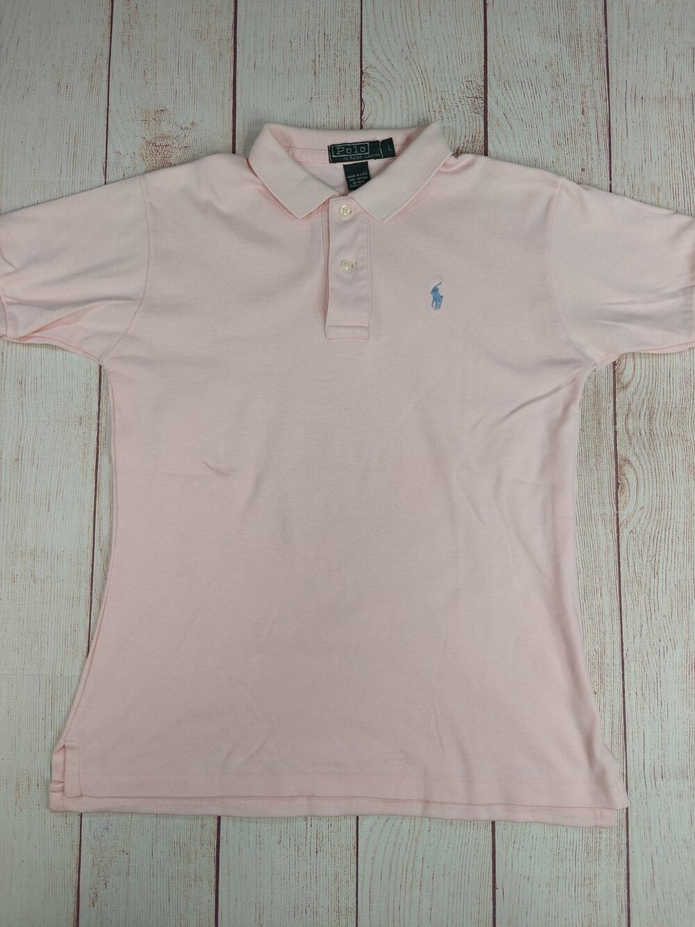 Vintage boy's 90s Polo by Ralph Lauren classic pink polo shirt sz L